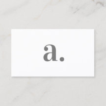 Minimalistic Gray White Monogram Modern Elegant