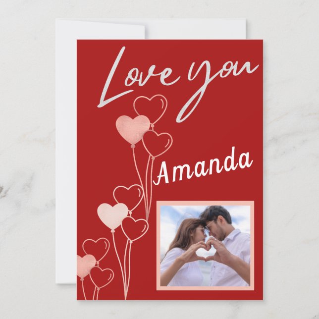 Minimalistic Happy Valentine's Day Card (Front)