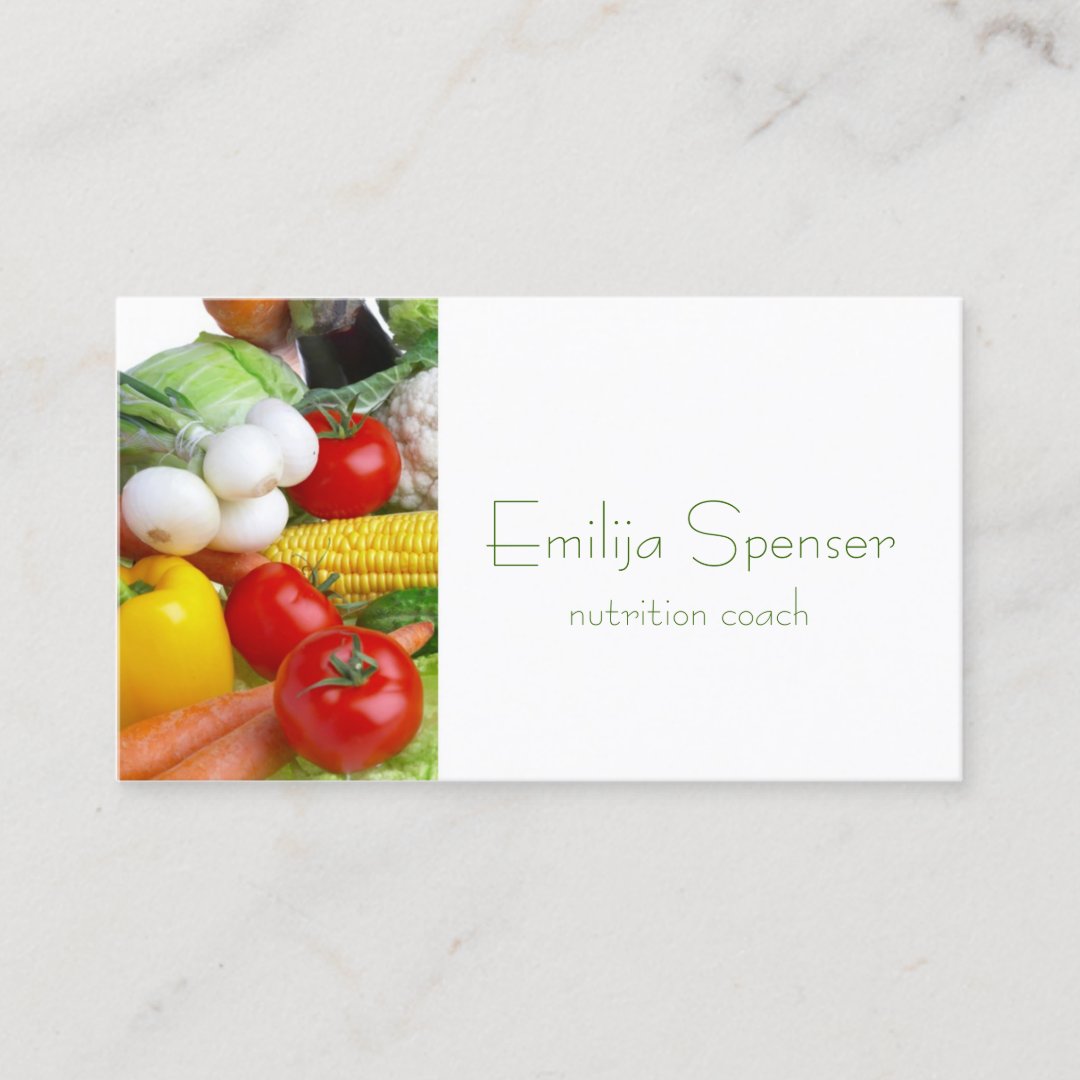 Minimalistic Healthy Life/Dietitian Card | Zazzle