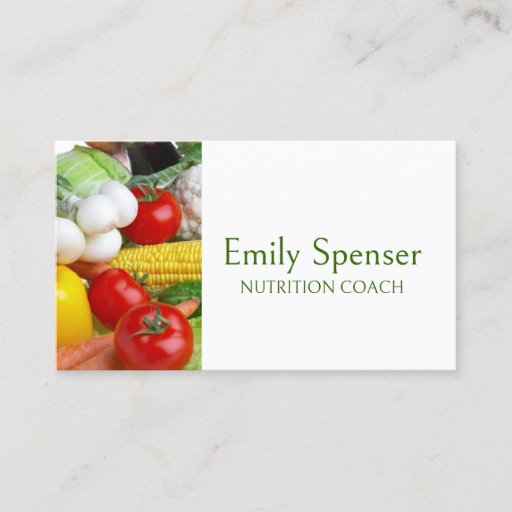 Customizable Minimalistic Healthy Life/Dietitian Card Business Card Template