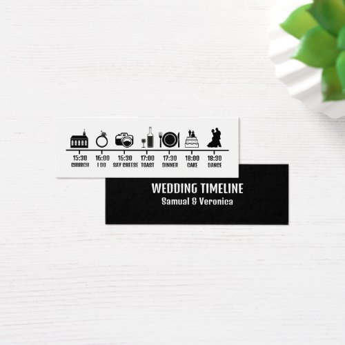 Minimalistic Icon Wedding Timeline Mini Card