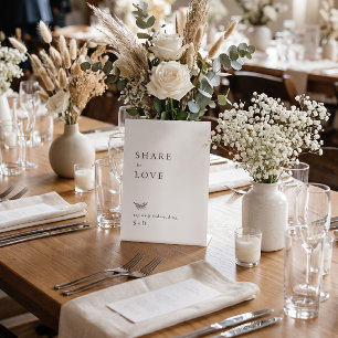 Minimalistic Instagram Hashtag Wedding Sign