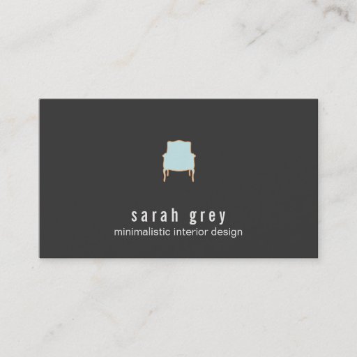 Customizable Minimalistic Interior Design Business Card