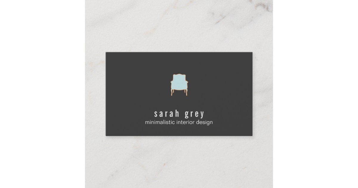 Minimalistic Interior Design Business Card | Zazzle