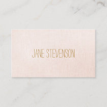 Minimalistic is Sweet Light Pink Linen Look Business Card