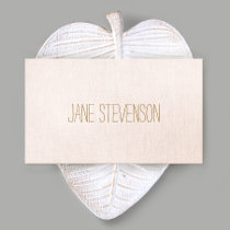 Minimalistic is Sweet Light Pink Linen Look Business Card