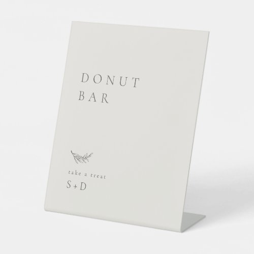Minimalistic Ivory Donut Bar Wedding Sign