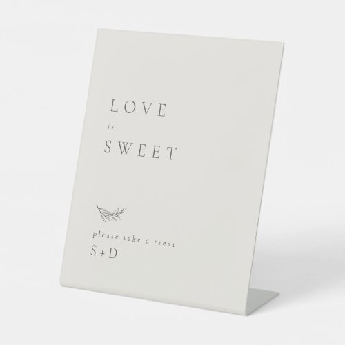 Minimalistic Ivory Sweet Favors Wedding Sign