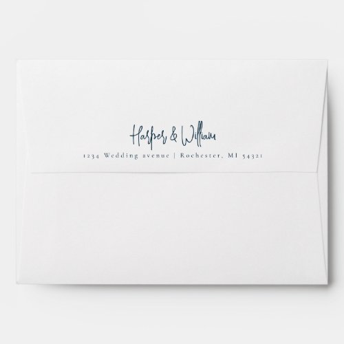 Minimalistic japandi patterned address wedding envelope