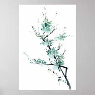 Minimalistic japanese zen garden poster