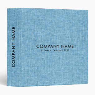 Minimalistic Light Blue Linen Texture 3 Ring Binder
