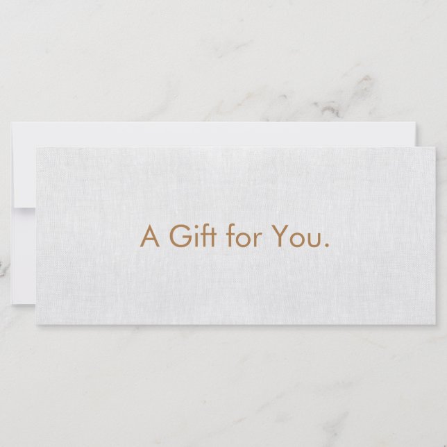 Minimalistic Light Gray Gift Certificate (Front)