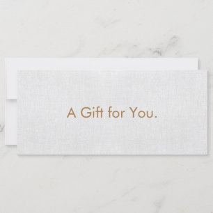 Minimalistic Light Gray Gift Certificate