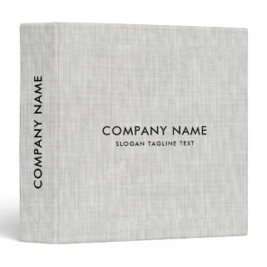 Minimalistic Light Gray Linen Texture 3 Ring Binder