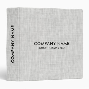 Minimalistic Light Gray Linen Texture 3 Ring Binder