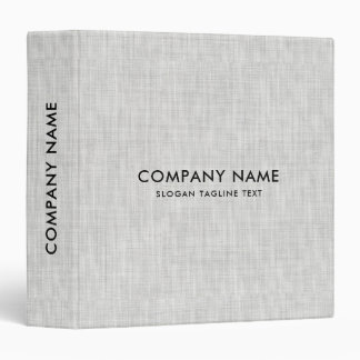 Minimalistic Light Gray Linen Texture 3 Ring Binder
