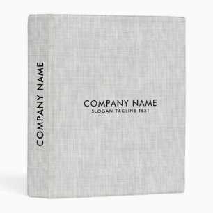 Minimalistic Light Gray Linen Texture Mini Binder