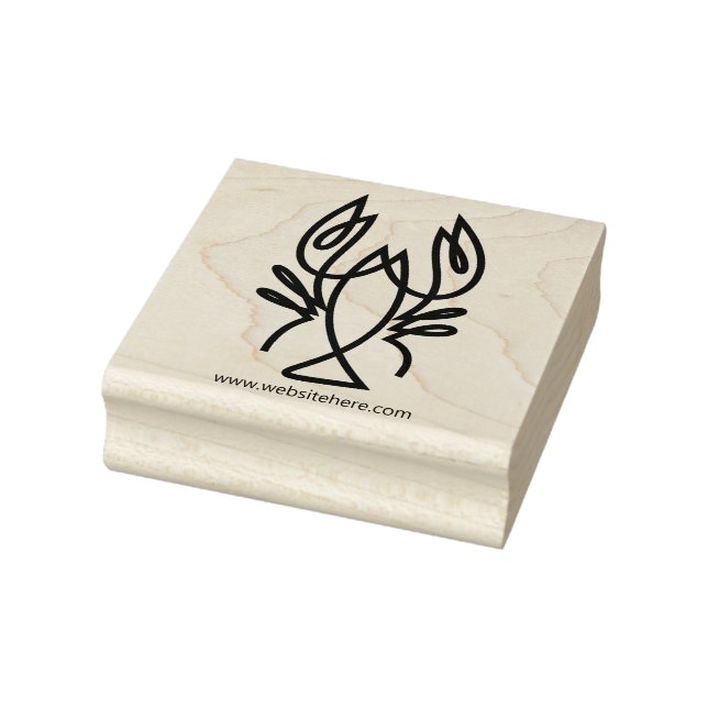 Minimalistic Line art Crab Rubber Stamp (Stamp)
