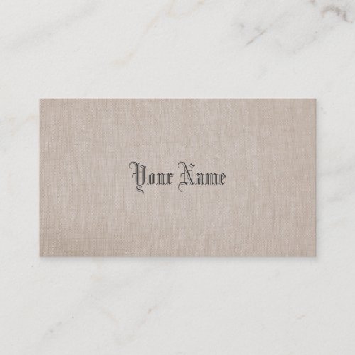 Minimalistic Linen Business Card