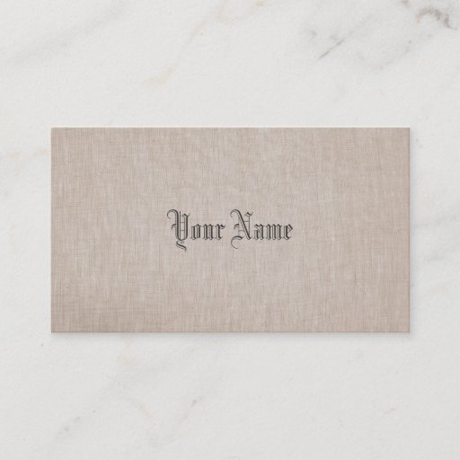 Customizable Minimalistic Linen Business Card