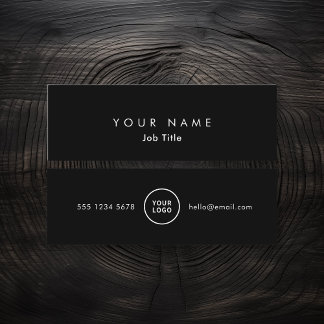 Minimalistic Logo Elegant Monochrome Mini Business Card