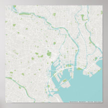 Minimalistic map of Tokyo