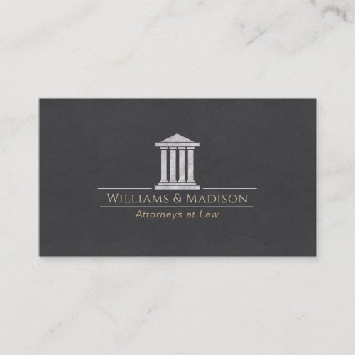 Minimalistic Marbled Courthouse Business Card