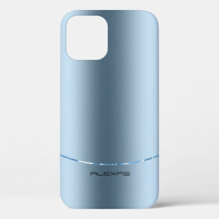 Minimalistic metallic blue background Case-Mate iP iPhone 12 Case