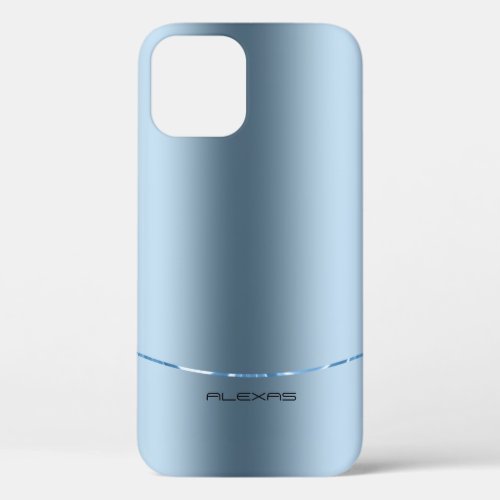 Minimalistic metallic blue background Case_Mate iP iPhone 12 Case