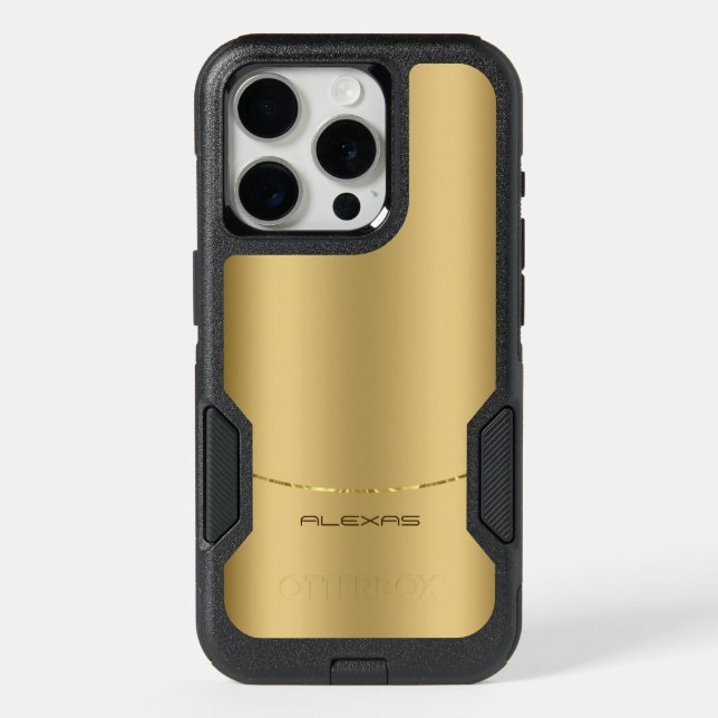 Minimalistic metallic gold background Case-Mate iP iPhone 15 Pro Case (Back)