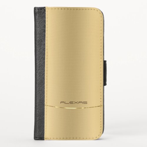 Minimalistic metallic gold background Case_Mate iP iPhone X Wallet Case