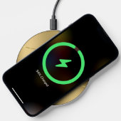 Minimalistic metallic gold background wireless charger  (Phone)