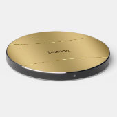 Minimalistic metallic gold background wireless charger  (Front 2)