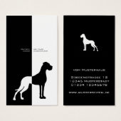 Minimalistic Modern Black White Great Dane (Front & Back)