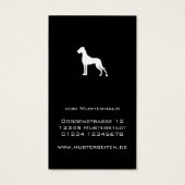 Minimalistic Modern Black White Great Dane (Back)