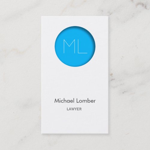 Minimalistic modern Business Card blue circle