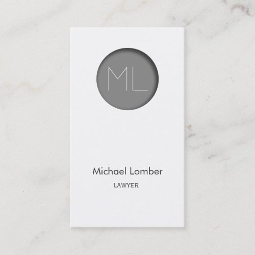 Minimalistic modern Business Card grey circle