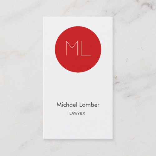 Minimalistic modern Business Card red circle