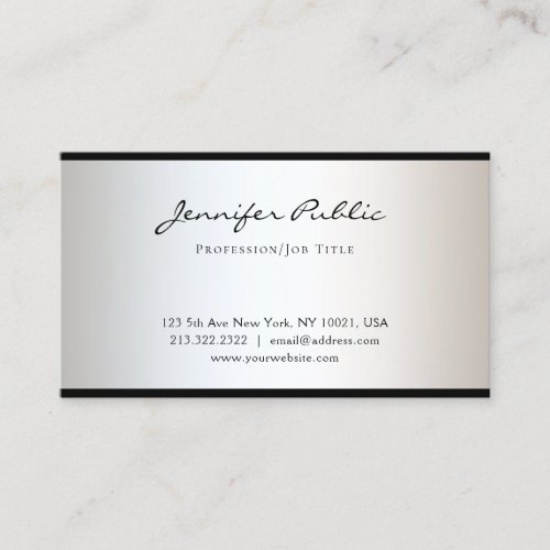 Minimalistic Modern Design Elegant Sleek Glamour Business Card