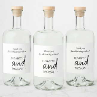 Minimalistic modern elegant bottle labels