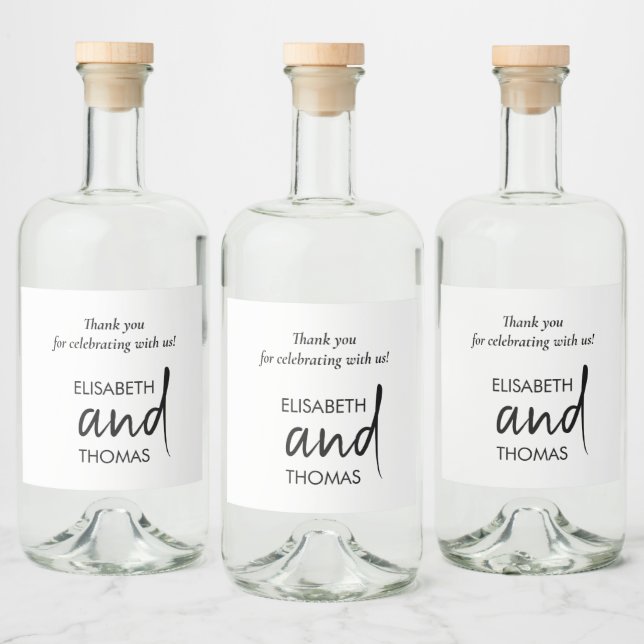 Minimalistic modern elegant bottle labels  (Bottles)