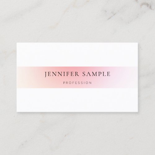 Minimalistic Modern Elegant Pink Professional Business Card