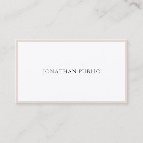 Minimalistic Modern Elegant Plain Professional Business Card