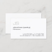 Minimalistic Modern Elegant Professional Monogram Business Card (Front/Back)