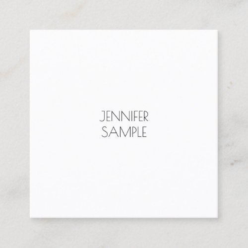Minimalistic Modern Elegant Template Luxe Simple Square Business Card