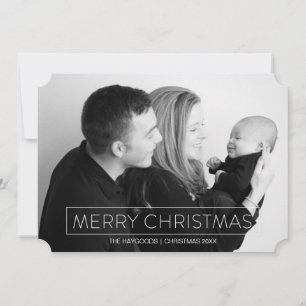 Minimalistic Modern Merry   Holiday Photo Card
