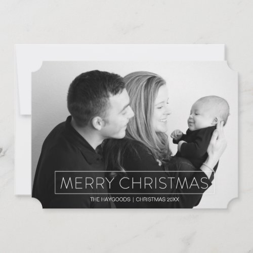 Minimalistic Modern Merry  Holiday Photo Card