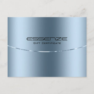 Minimalistic Modern Metallic Blue Texture Postcard
