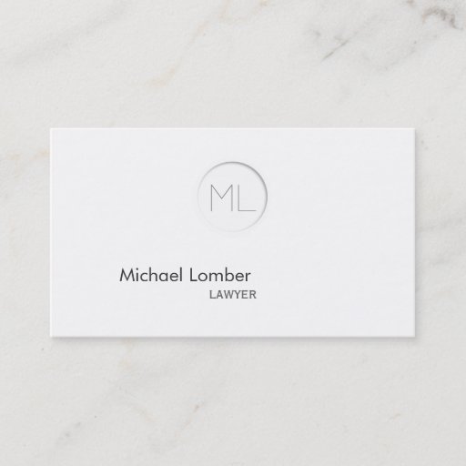 Customizable Minimalistic Modern Monogram Business Card