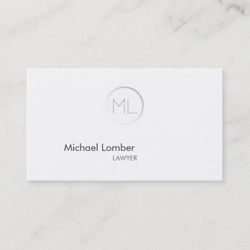 Customizable Minimalistic Modern Monogram Business Card